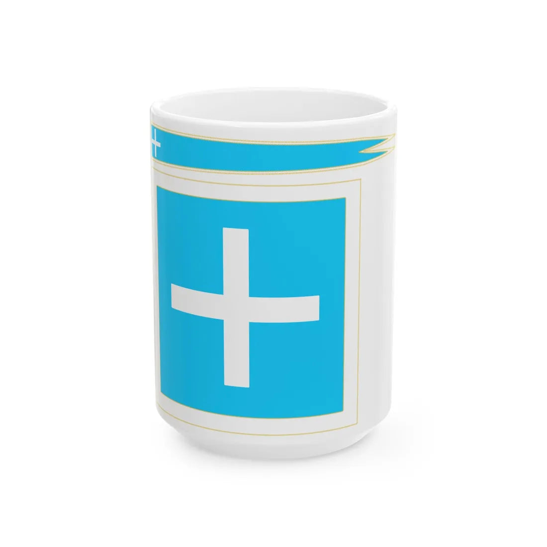 Bandera de Comercio de Mexico en 1815 (Mexico) White Coffee Mug 15oz - Go Mug Yourself