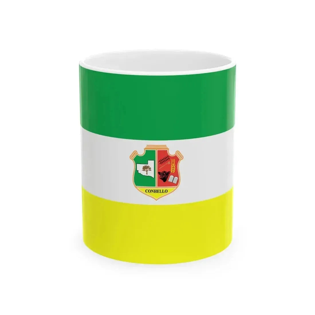 Bandera de Conhello La Pampa (Argentina) White Coffee Mug 11oz - Go Mug Yourself