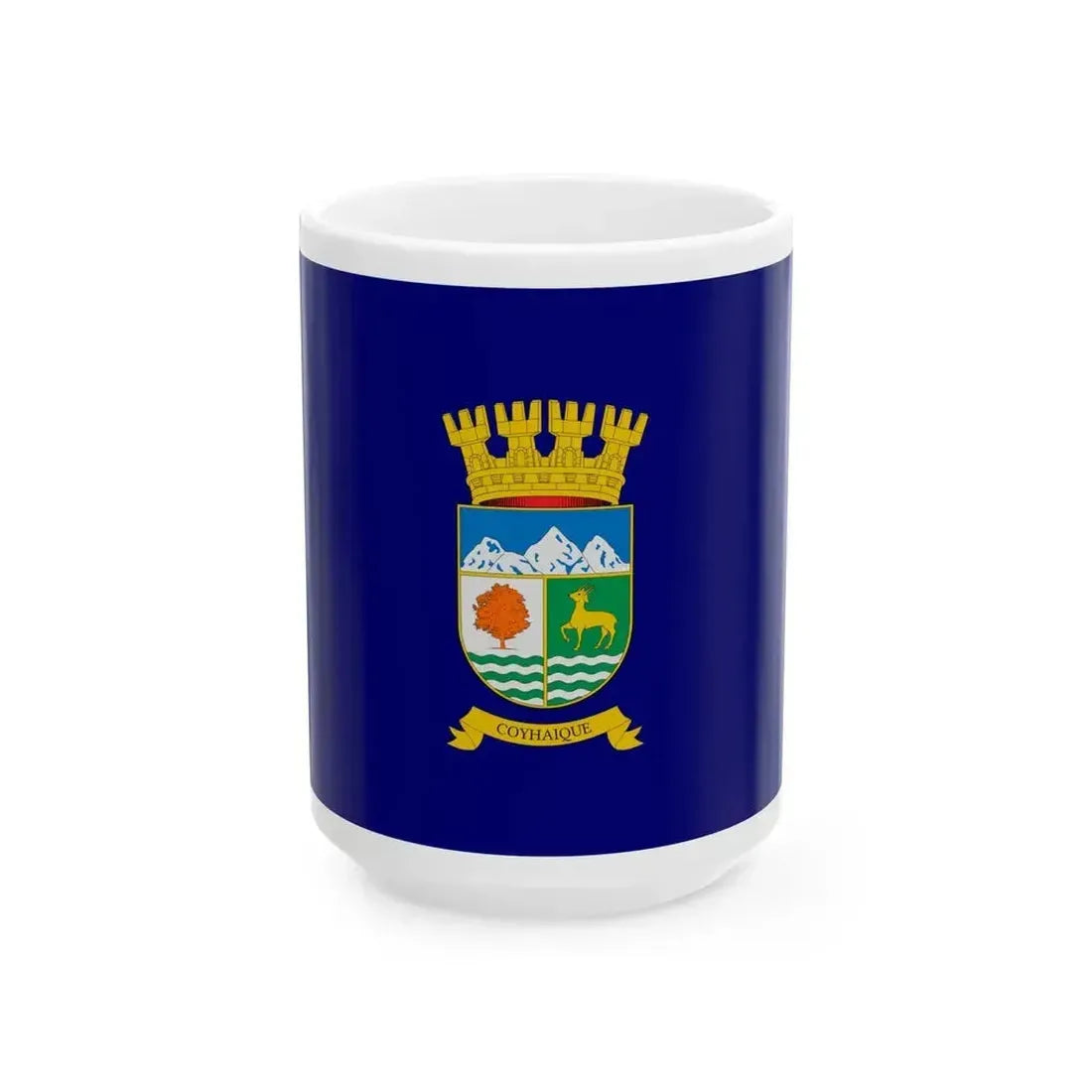 Bandera de Coyhaique (Chile) White Coffee Mug 15oz - Go Mug Yourself