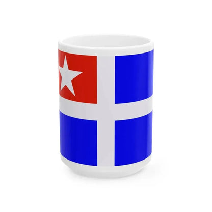 Bandera de Creta 1913 (Greece) White Coffee Mug 15oz - Go Mug Yourself