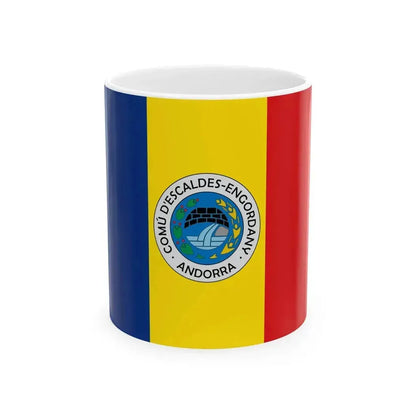 Bandera de Escaldes-Engordany (Andorra) White Coffee Mug 11oz - Go Mug Yourself