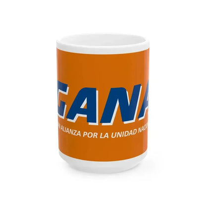 Bandera de GANA (El Salvador) White Coffee Mug 15oz - Go Mug Yourself
