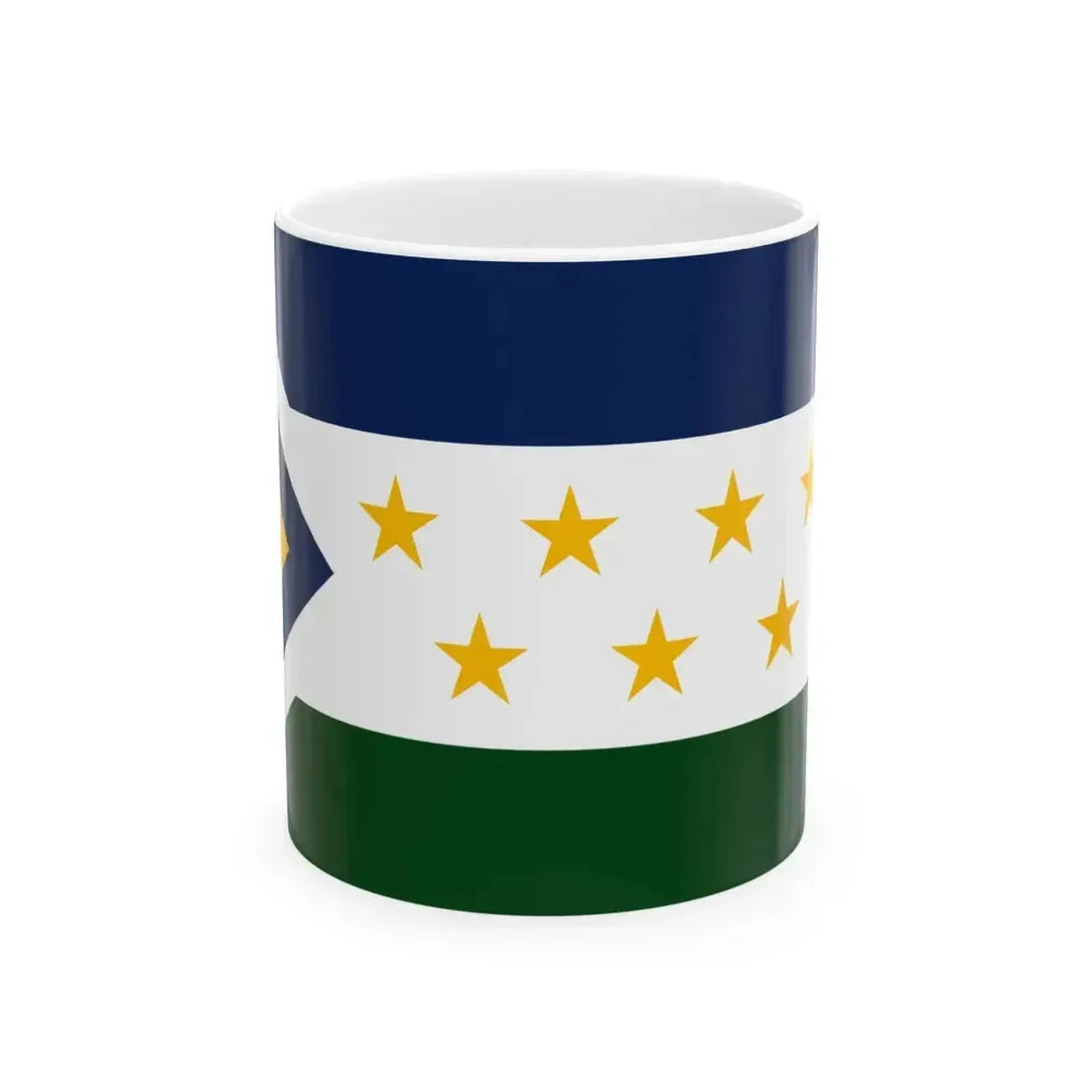 Bandera de Grecia Costa Rica (Costa Rica) White Coffee Mug 11oz - Go Mug Yourself