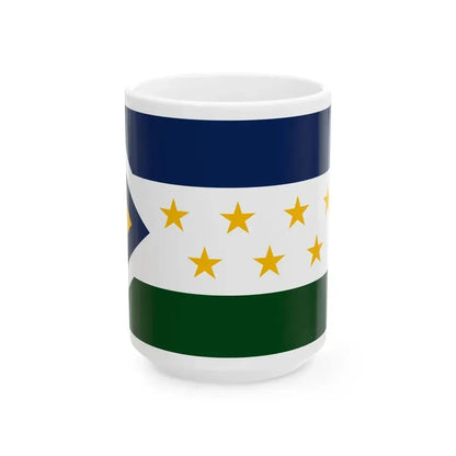 Bandera de Grecia Costa Rica (Costa Rica) White Coffee Mug 15oz - Go Mug Yourself
