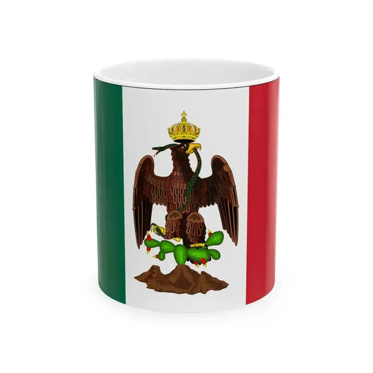 Bandera de guerra del Imperio 1863 a 1867 (Mexico) White Coffee Mug 11oz - Go Mug Yourself