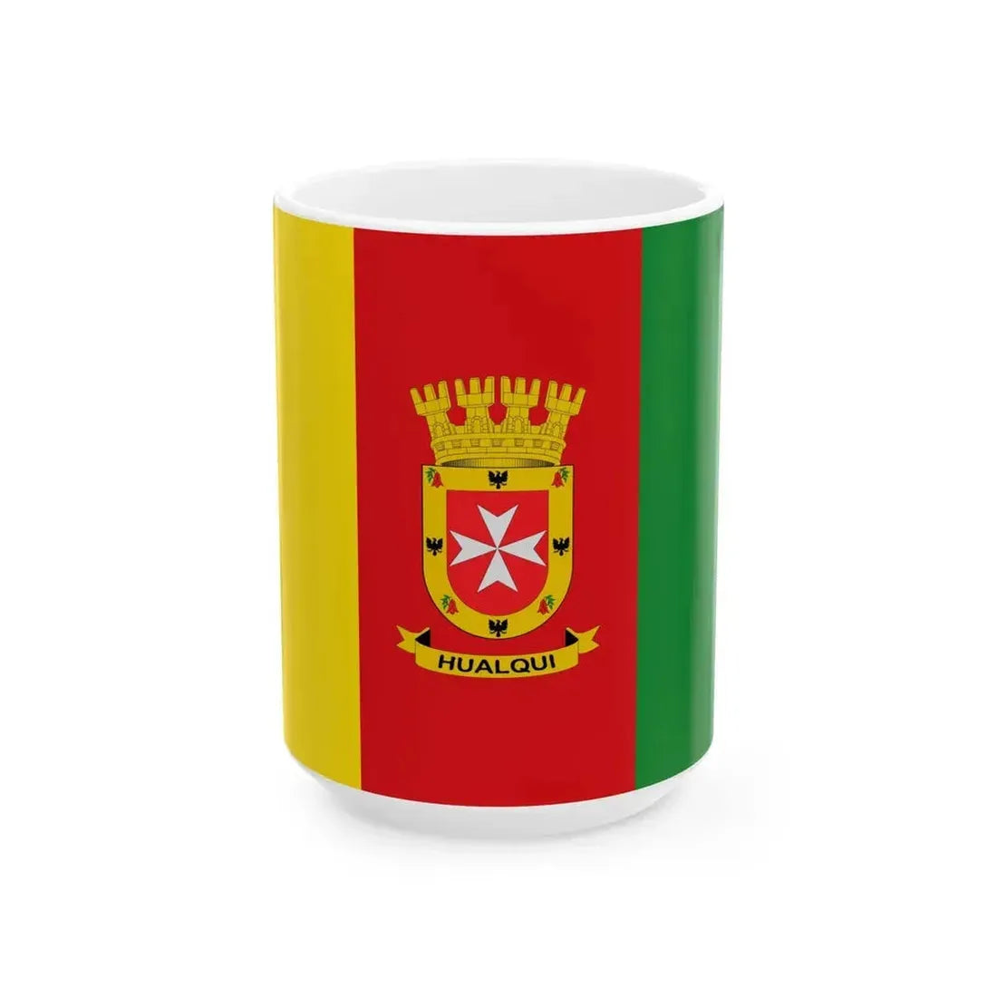 Bandera de Hualqui (Chile) White Coffee Mug 15oz - Go Mug Yourself