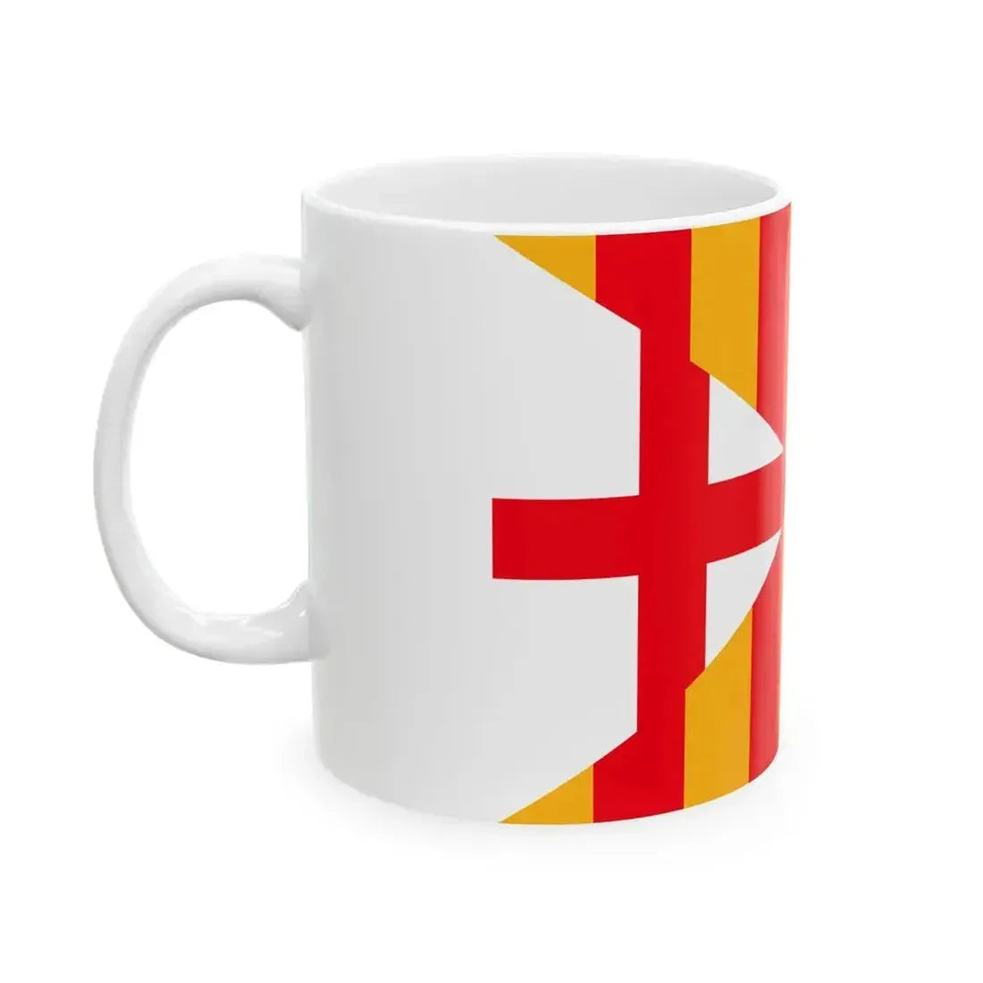 Bandera de la Cerdanya (France) White Coffee Mug - Go Mug Yourself