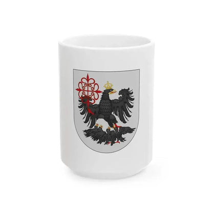Bandera de la Ciudad de Buenos Aires 1980 (Argentina) White Coffee Mug 15oz - Go Mug Yourself