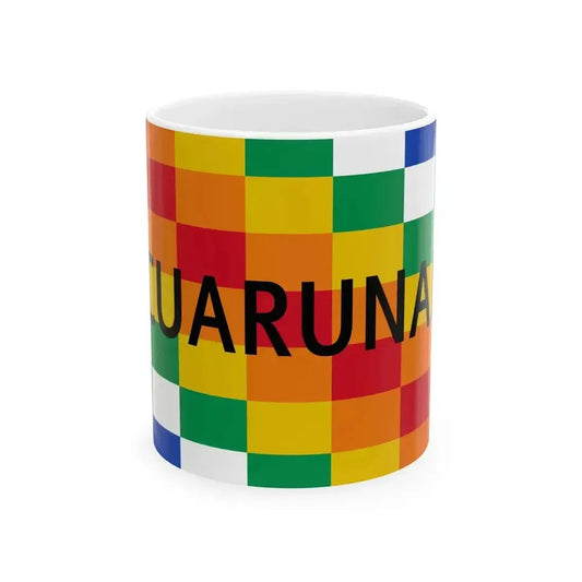 Bandera de la Ecuarunari (Ecuador) White Coffee Mug 11oz - Go Mug Yourself