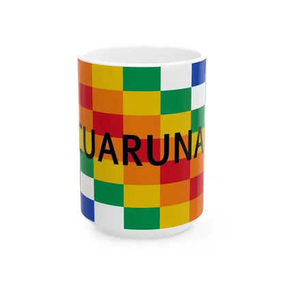 Bandera de la Ecuarunari (Ecuador) White Coffee Mug 15oz - Go Mug Yourself