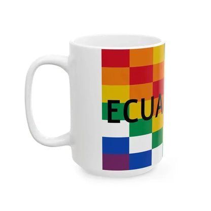 Bandera de la Ecuarunari (Ecuador) White Coffee Mug - Go Mug Yourself