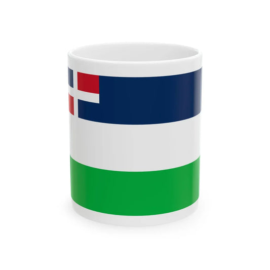 Bandera de la Policia Nacional de La Republica Dominicana (Dominica) White Coffee Mug 11oz - Go Mug Yourself