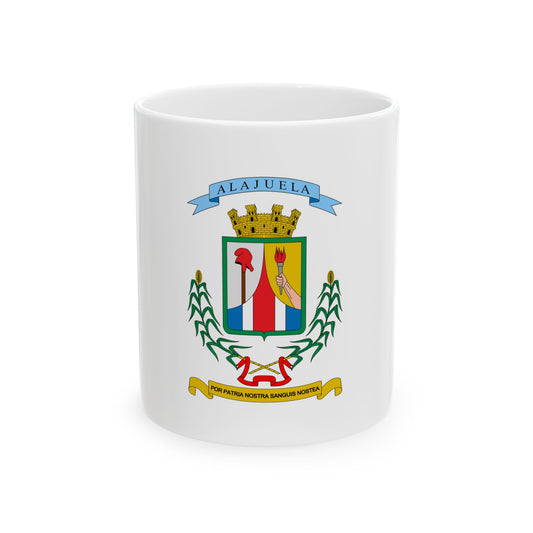 Bandera de la Provincia de Alajuela (Costa Rica) White Coffee Mug-11oz-Go Mug Yourself