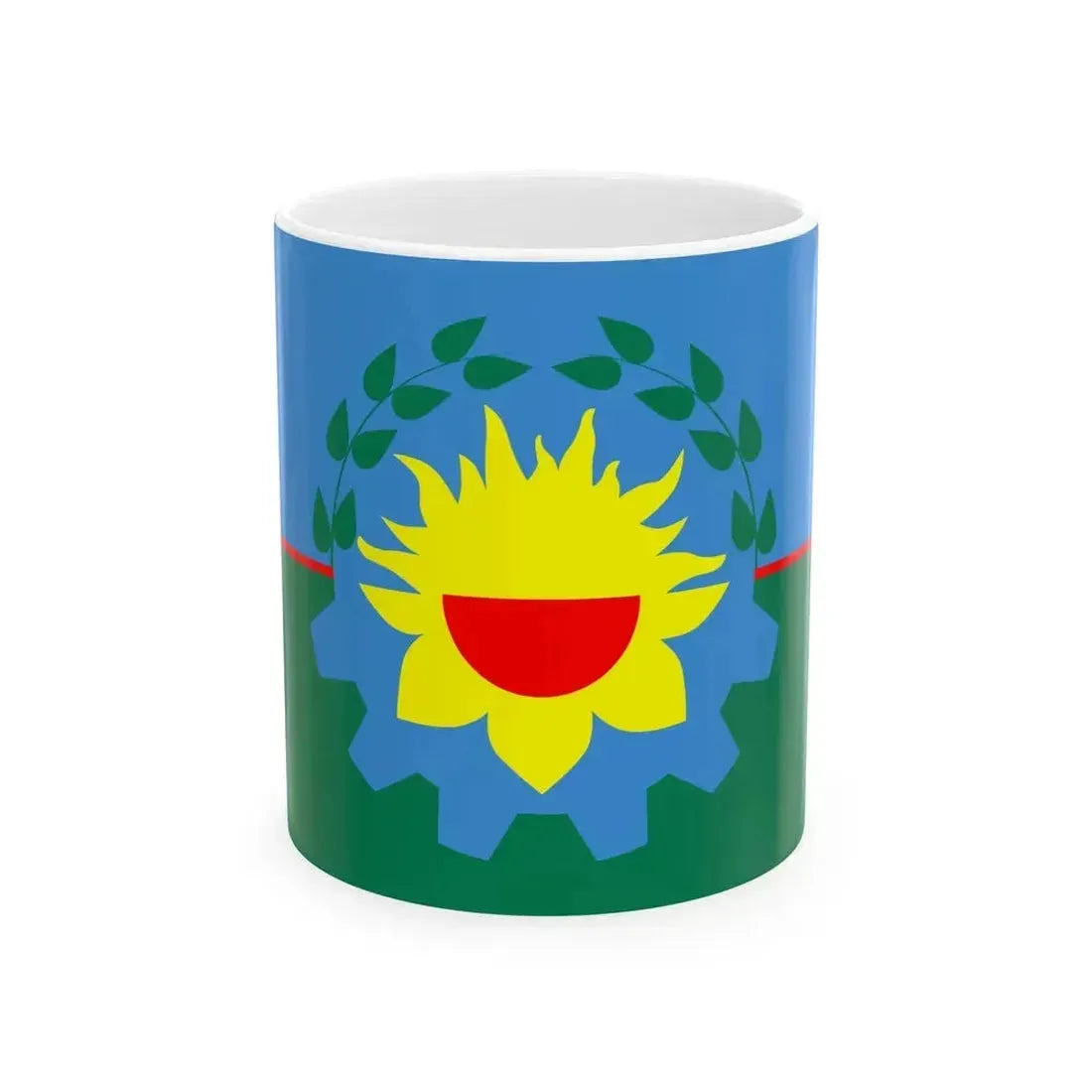 Bandera de la Provincia de Buenos Aires (Argentina) White Coffee Mug 11oz - Go Mug Yourself