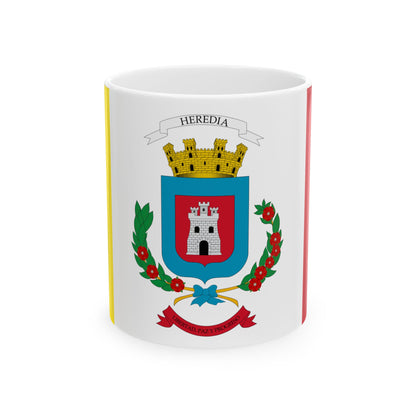 Bandera de la Provincia de Heredia (Costa Rica) White Coffee Mug-11oz-Go Mug Yourself
