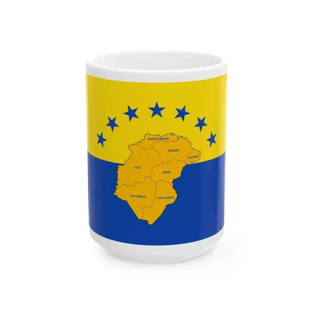 Bandera de la Provincia de Herrera (Panama) White Coffee Mug 15oz - Go Mug Yourself