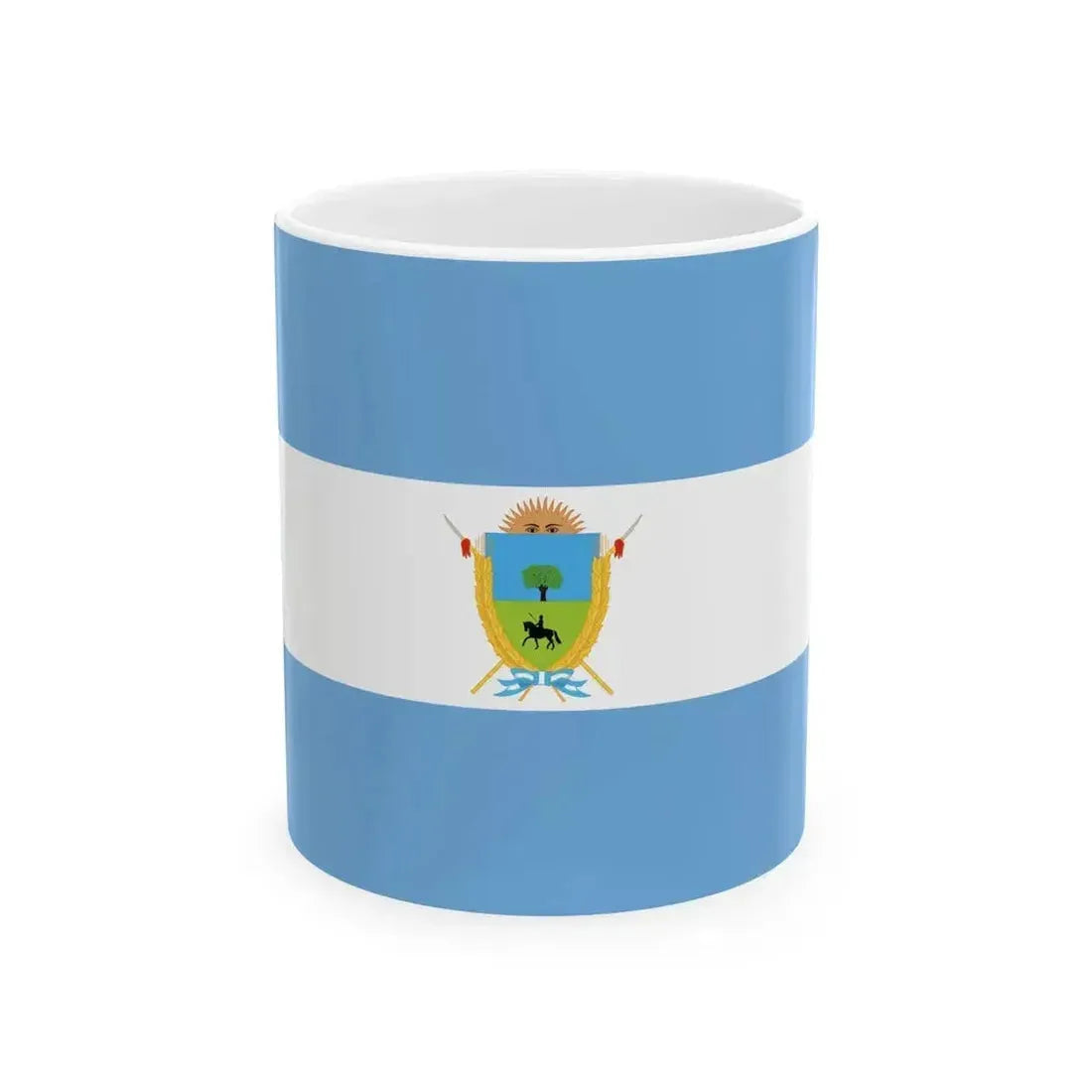 Bandera de la Provincia de La Pampa (Argentina) White Coffee Mug 11oz - Go Mug Yourself
