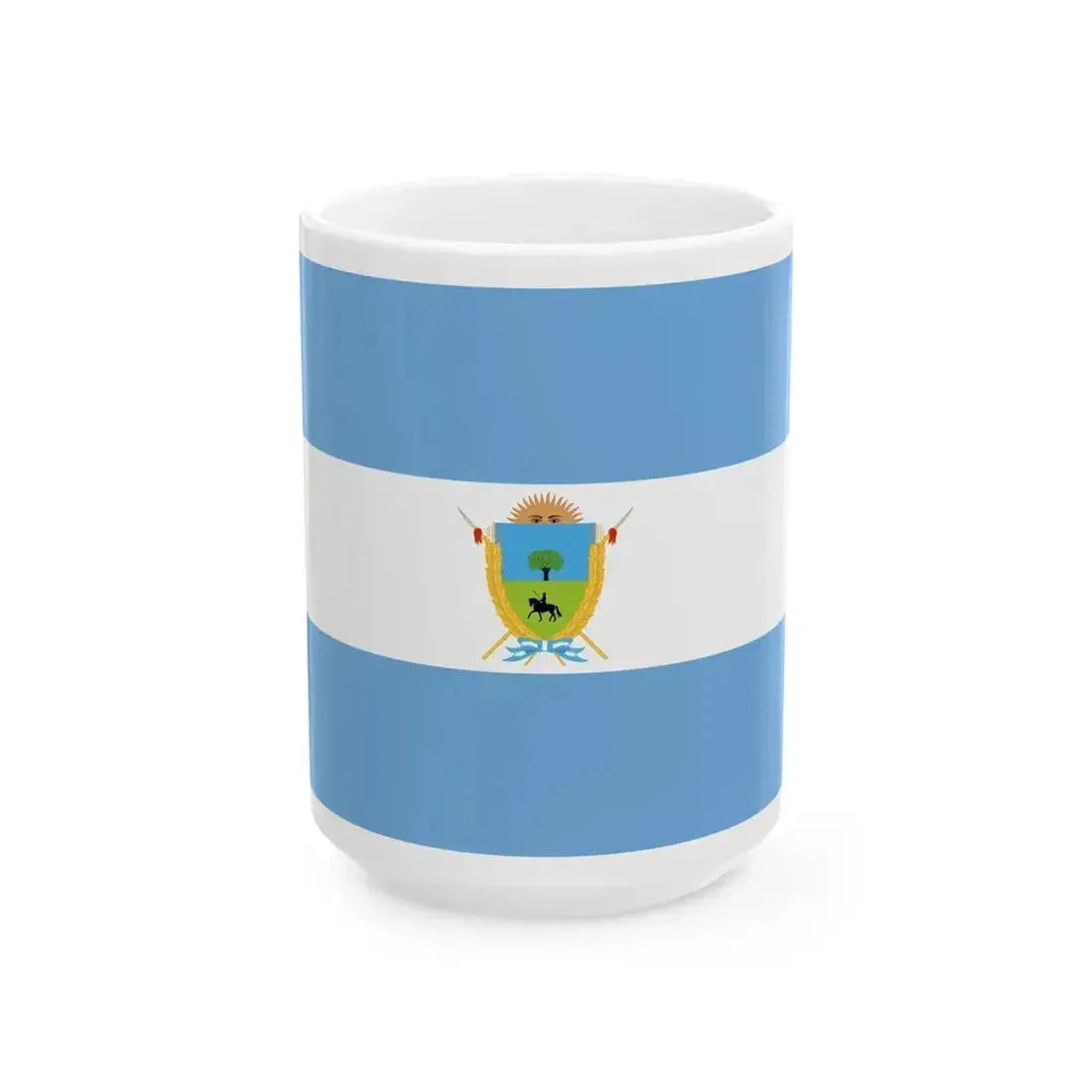 Bandera de la Provincia de La Pampa (Argentina) White Coffee Mug 15oz - Go Mug Yourself