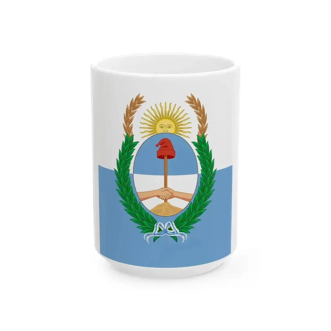 Bandera de la Provincia de Mendoza (Argentina) White Coffee Mug 15oz - Go Mug Yourself