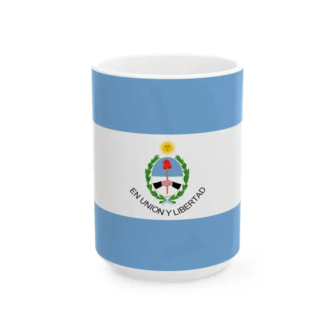 Bandera de la Provincia de San Juan (Argentina) White Coffee Mug 15oz - Go Mug Yourself