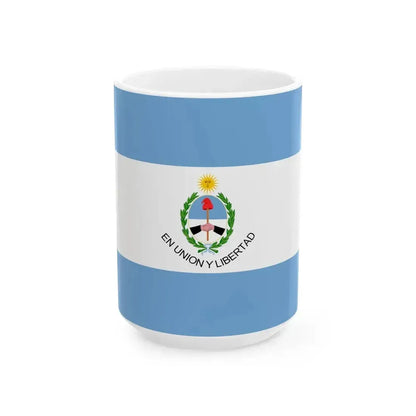 Bandera de la Provincia de San Juan (Argentina) White Coffee Mug 15oz - Go Mug Yourself