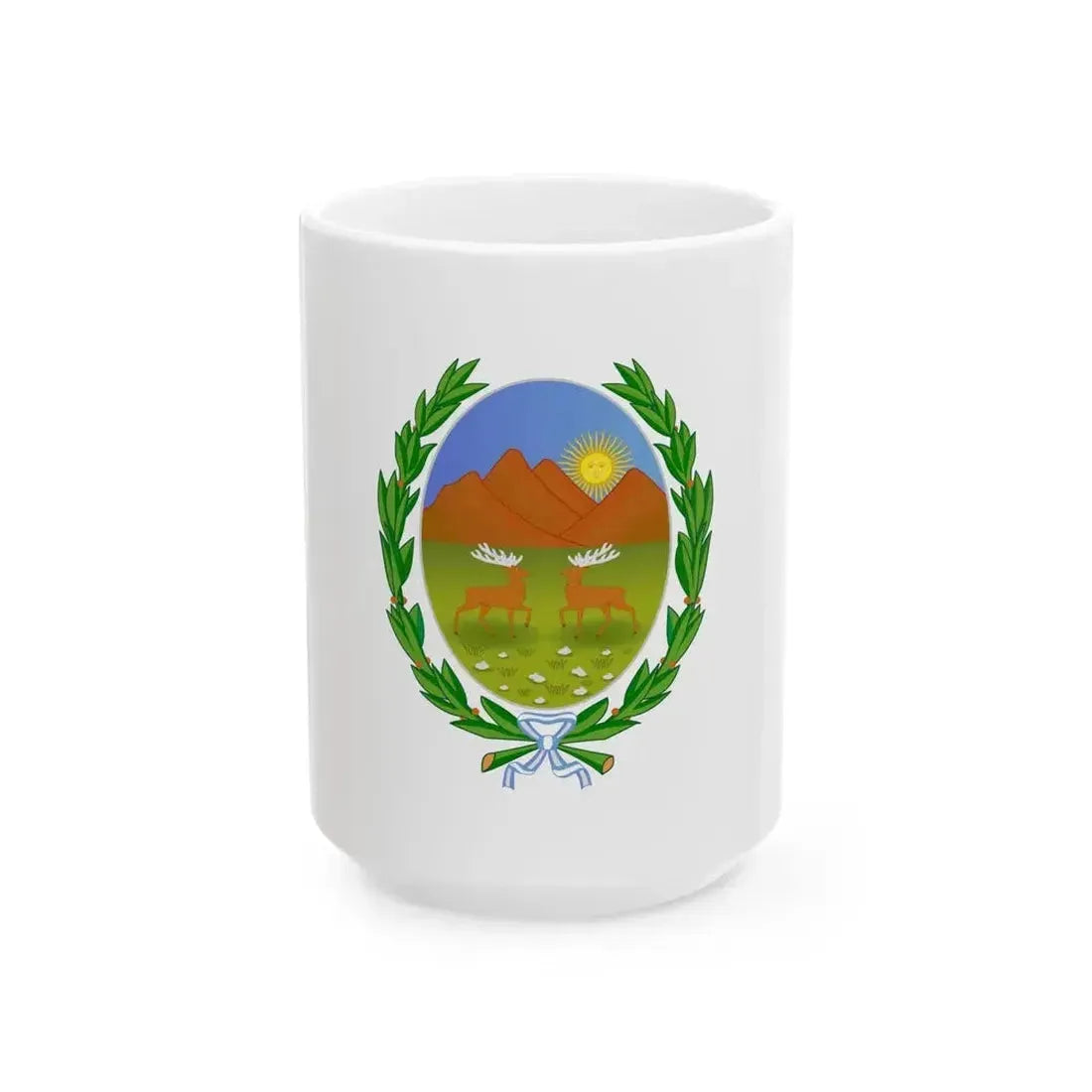 Bandera de la Provincia de San Luis (Argentina) White Coffee Mug 15oz - Go Mug Yourself
