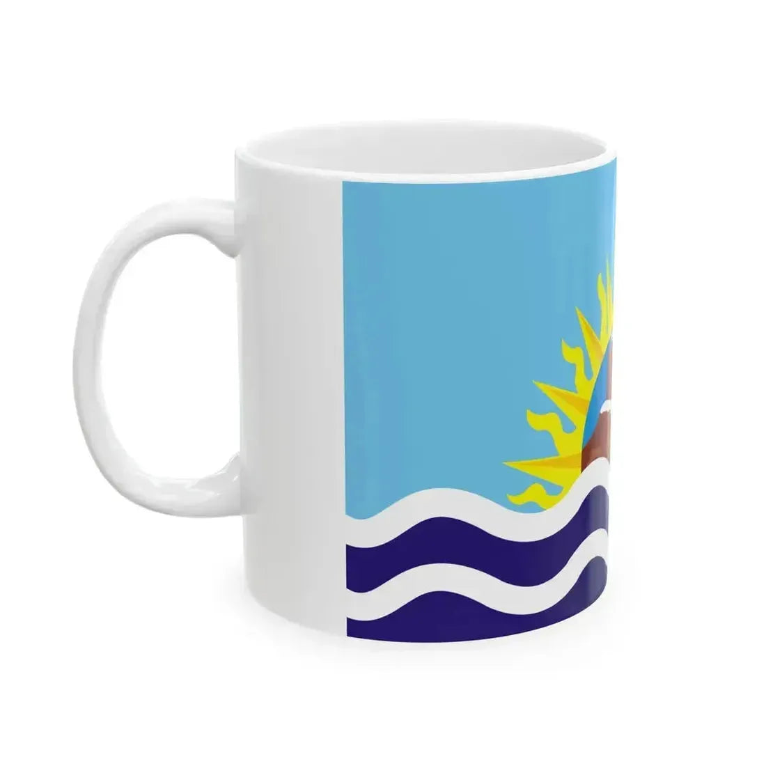 Bandera de la Provincia de Santa Cruz (Argentina) White Coffee Mug - Go Mug Yourself