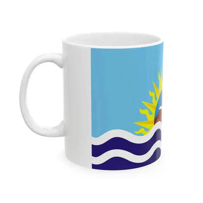 Bandera de la Provincia de Santa Cruz (Argentina) White Coffee Mug - Go Mug Yourself