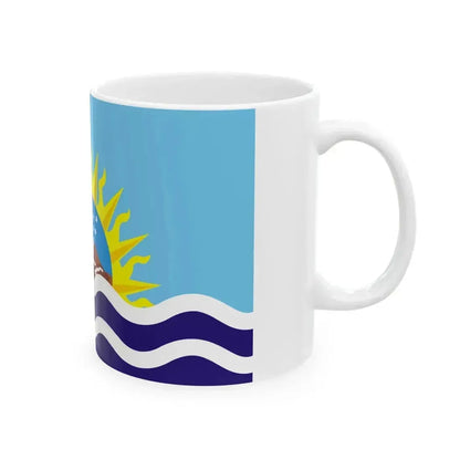Bandera de la Provincia de Santa Cruz (Argentina) White Coffee Mug - Go Mug Yourself
