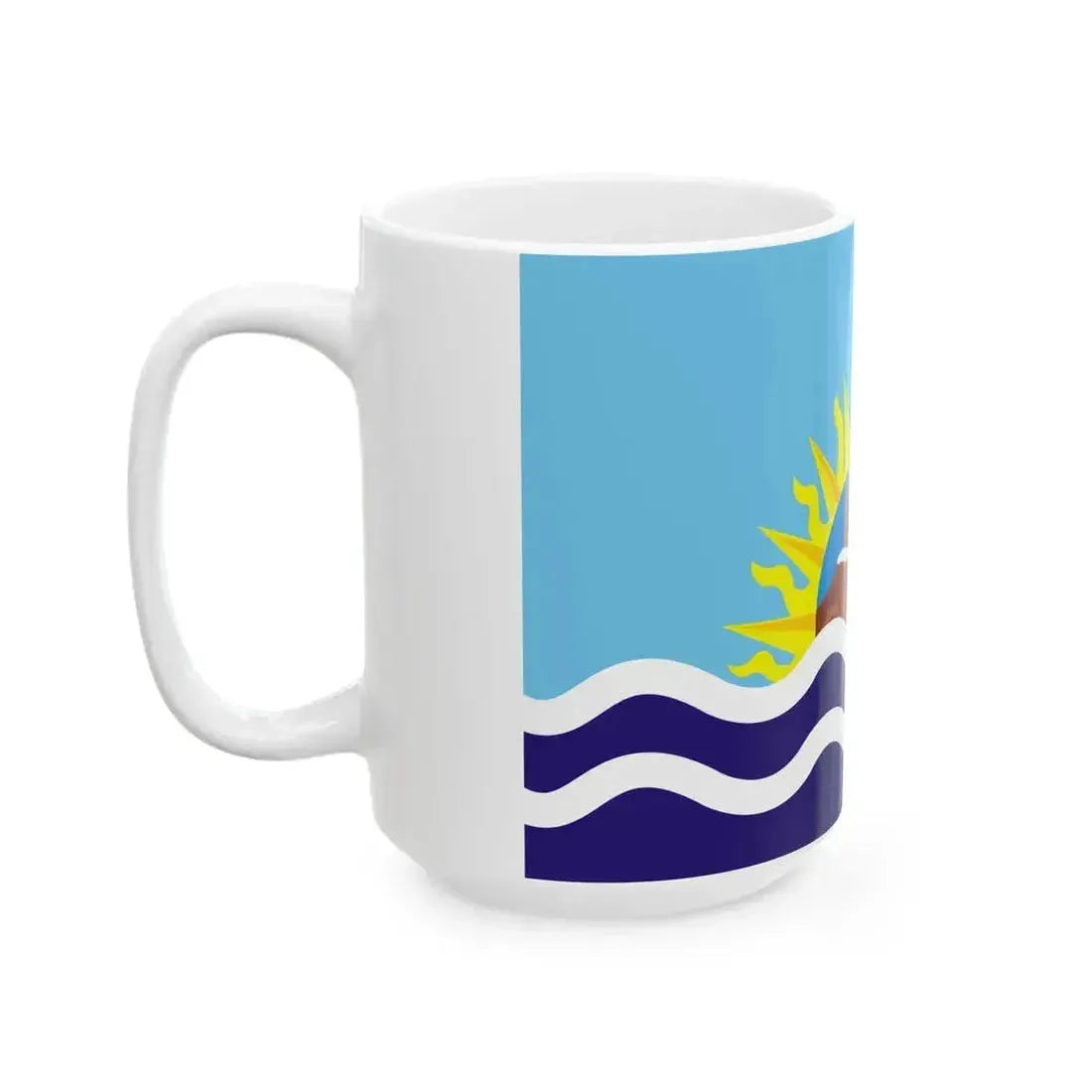 Bandera de la Provincia de Santa Cruz (Argentina) White Coffee Mug - Go Mug Yourself
