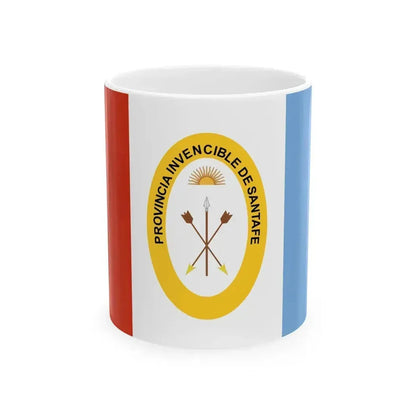 Bandera de la Provincia de Santa Fe (Argentina) White Coffee Mug 11oz - Go Mug Yourself