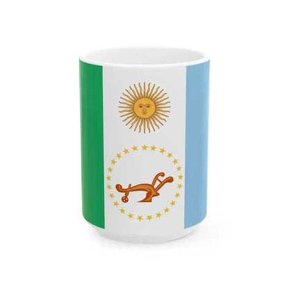 Bandera de la Provincia del Chaco (Argentina) White Coffee Mug 15oz - Go Mug Yourself