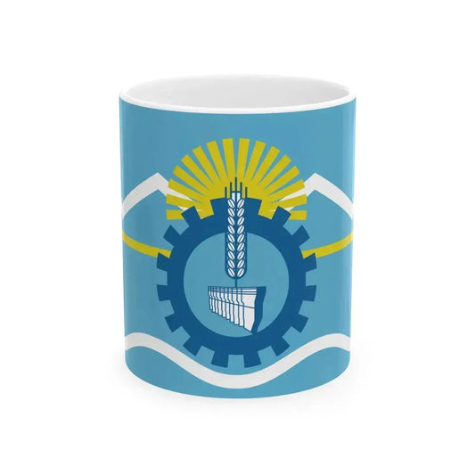 Bandera de la Provincia del Chubut (Argentina) White Coffee Mug 11oz - Go Mug Yourself