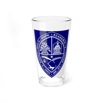Bandera de la Uasd cropped (Dominica) (Coat of Arms) Pint Glass 16oz 16oz - Go Mug Yourself