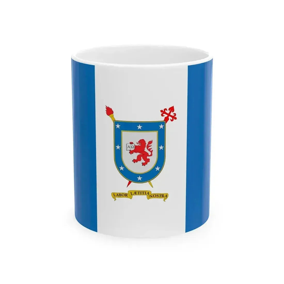 Bandera de la Universidad de Santiago (Chile) White Coffee Mug 11oz - Go Mug Yourself
