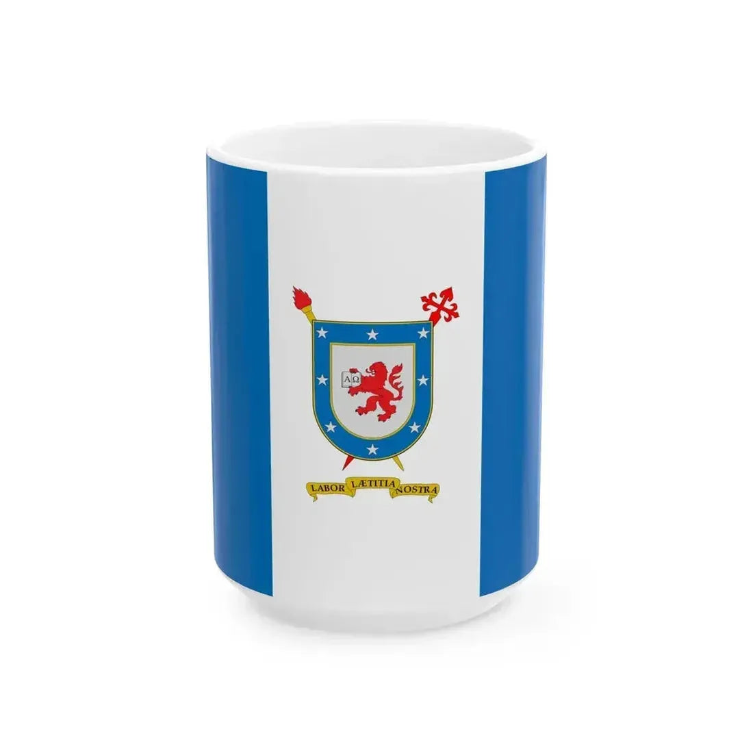 Bandera de la Universidad de Santiago (Chile) White Coffee Mug 15oz - Go Mug Yourself
