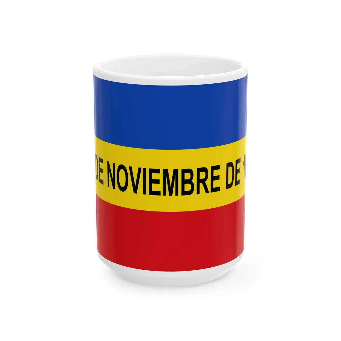 Bandera de La Villa de Los Santos (Panama) White Coffee Mug 15oz - Go Mug Yourself