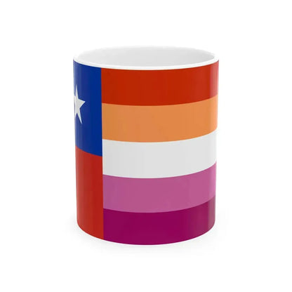Bandera de Lesbianas de Chile (Chile) White Coffee Mug 11oz - Go Mug Yourself
