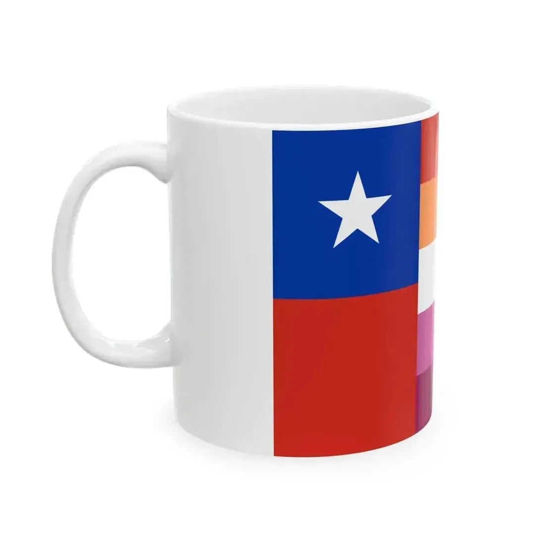 Bandera de Lesbianas de Chile (Chile) White Coffee Mug - Go Mug Yourself