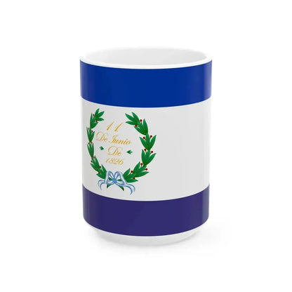 Bandera de Los Pozos IB (Argentina) White Coffee Mug 15oz - Go Mug Yourself