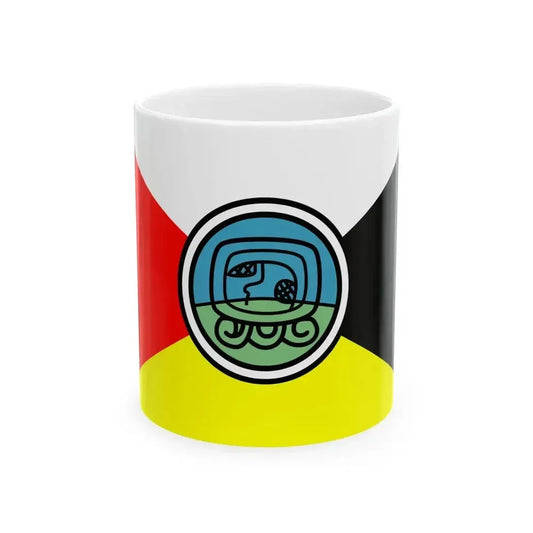 Bandera de los Pueblos Guatemala circle (Guatemala) White Coffee Mug 11oz - Go Mug Yourself