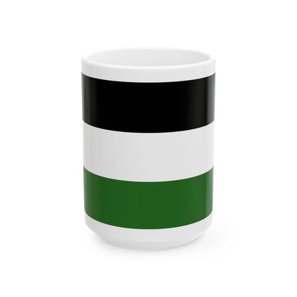 Bandera de Madhya Pradesh (India) White Coffee Mug 15oz - Go Mug Yourself