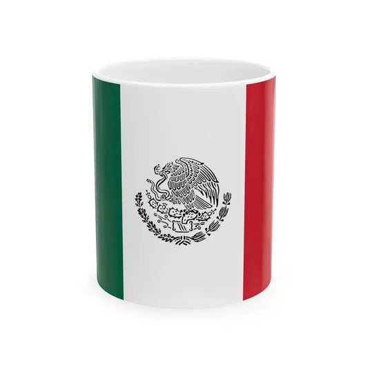 Bandera de Mexico uso civil (Mexico) White Coffee Mug 11oz - Go Mug Yourself