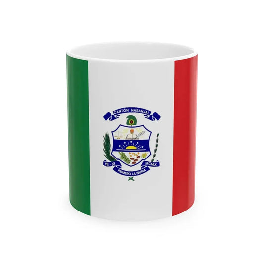 Bandera de Naranjal (Ecuador) White Coffee Mug 11oz - Go Mug Yourself