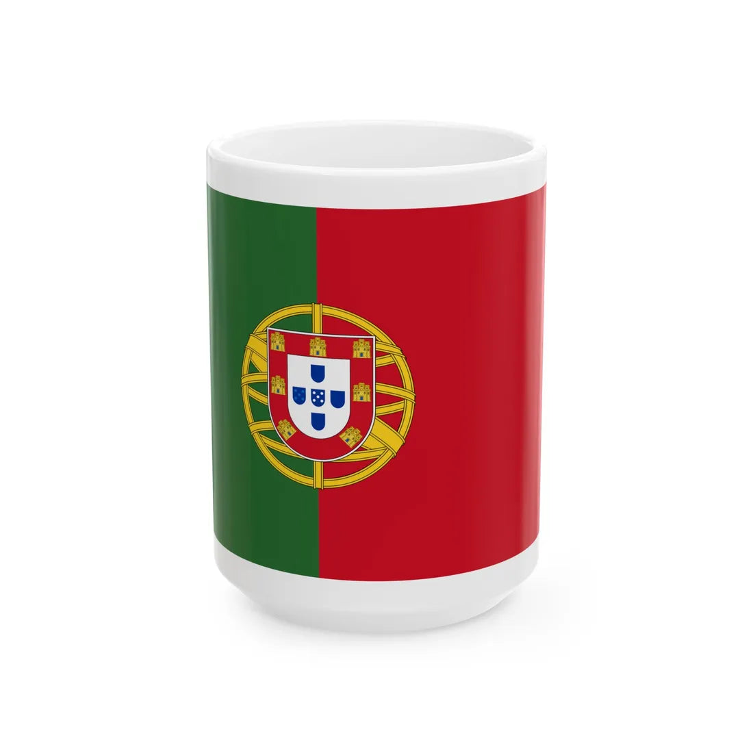 Bandera de Portugal (Portugal) White Coffee Mug 15oz - Go Mug Yourself