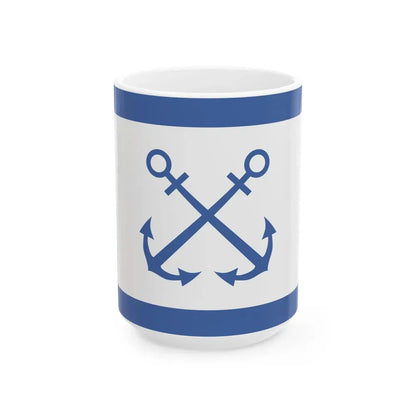 Bandera de Prefectura Naval Argentina (Argentina) White Coffee Mug 15oz - Go Mug Yourself
