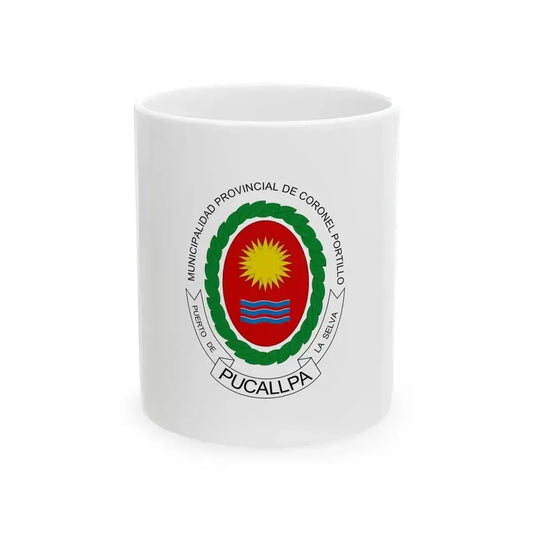Bandera de Pucallpa (Peru) White Coffee Mug 11oz - Go Mug Yourself