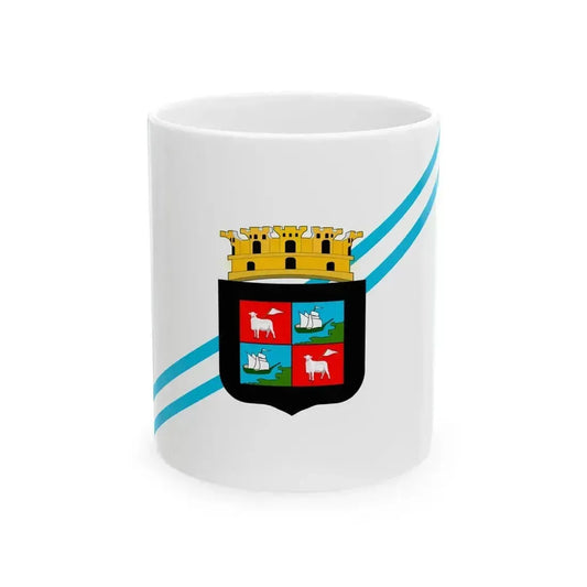 Bandera de Puerto Cortes (Honduras) White Coffee Mug 11oz - Go Mug Yourself