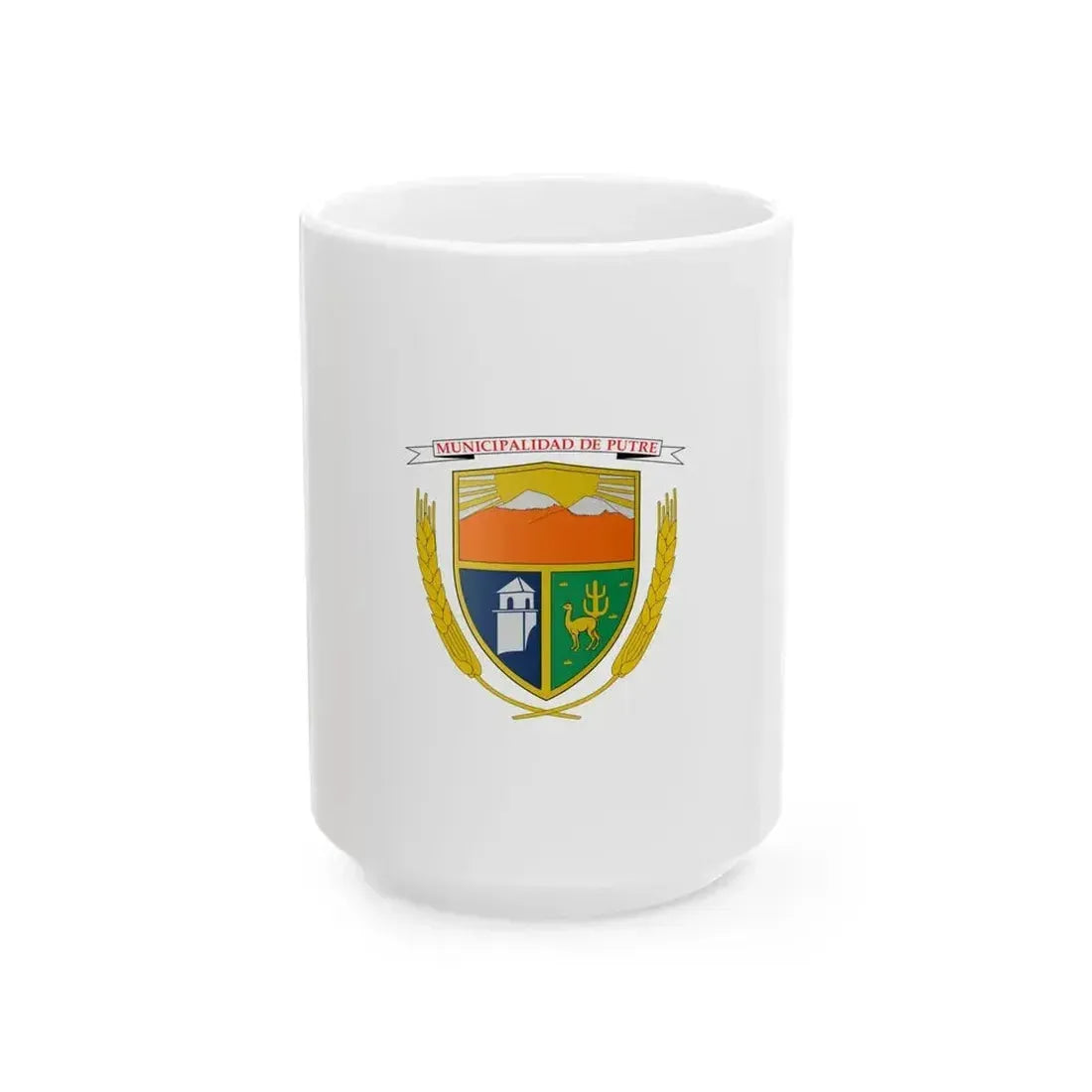 Bandera de Putre (Chile) White Coffee Mug 15oz - Go Mug Yourself