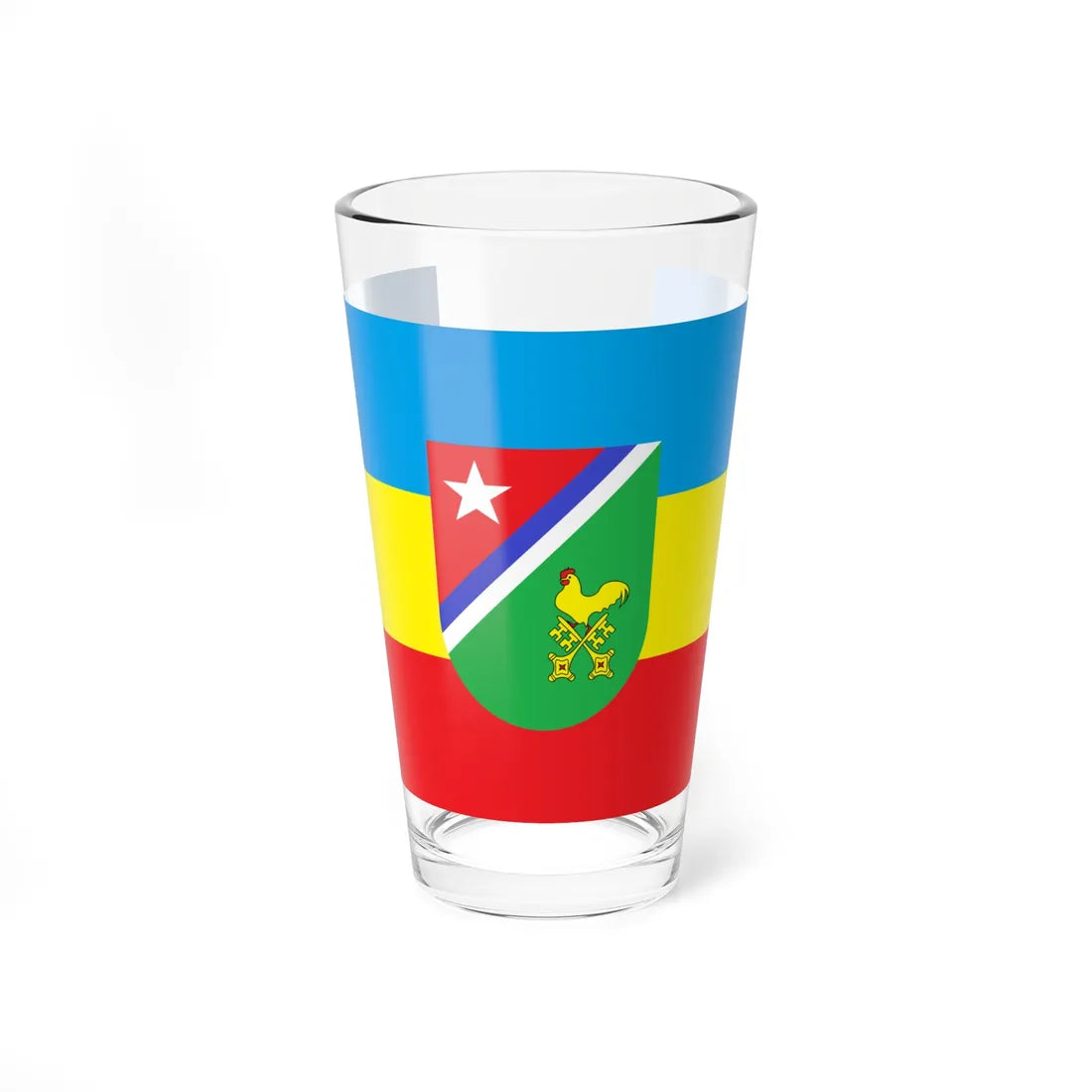 Bandera de Quivicán Cuba (Cuba) Pint Glass 16oz 16oz - Go Mug Yourself